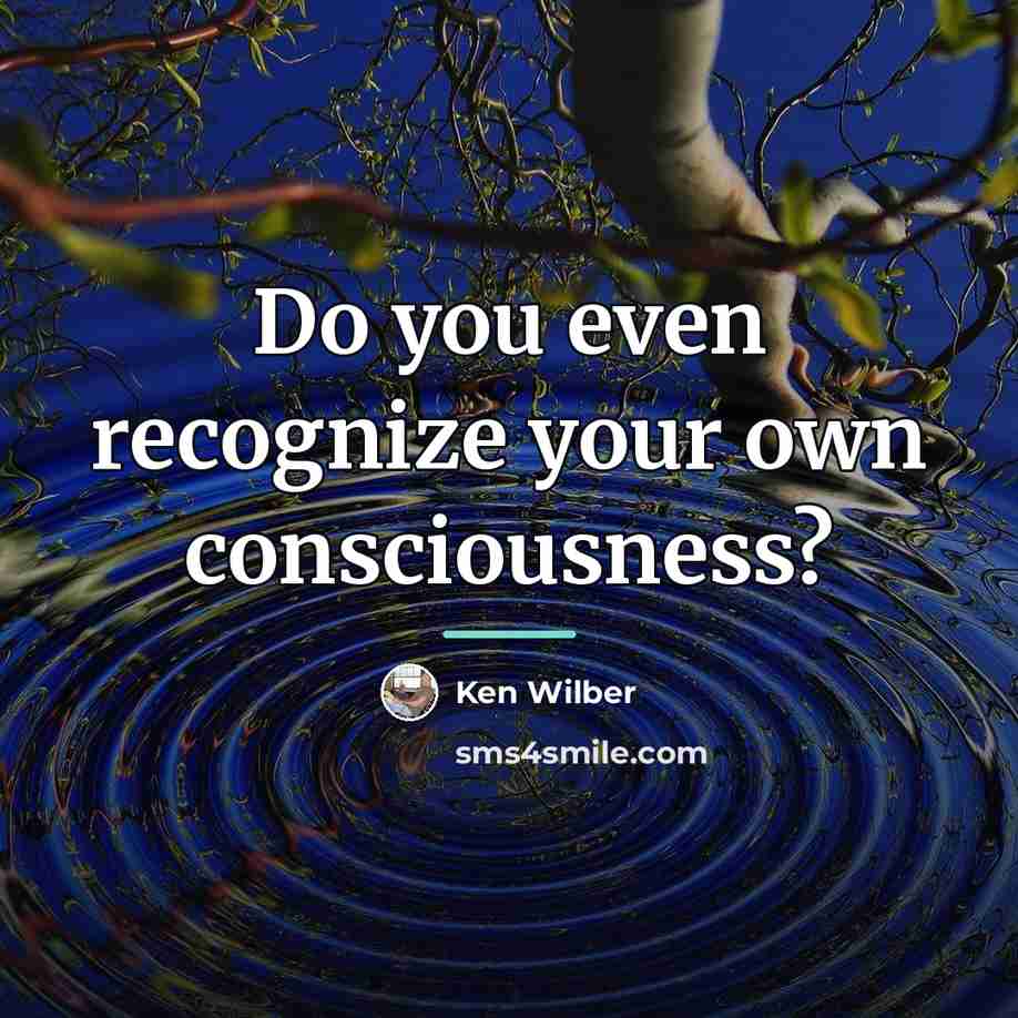 “Do you even recognize your own consciousness?…” quote by Ken Wilber