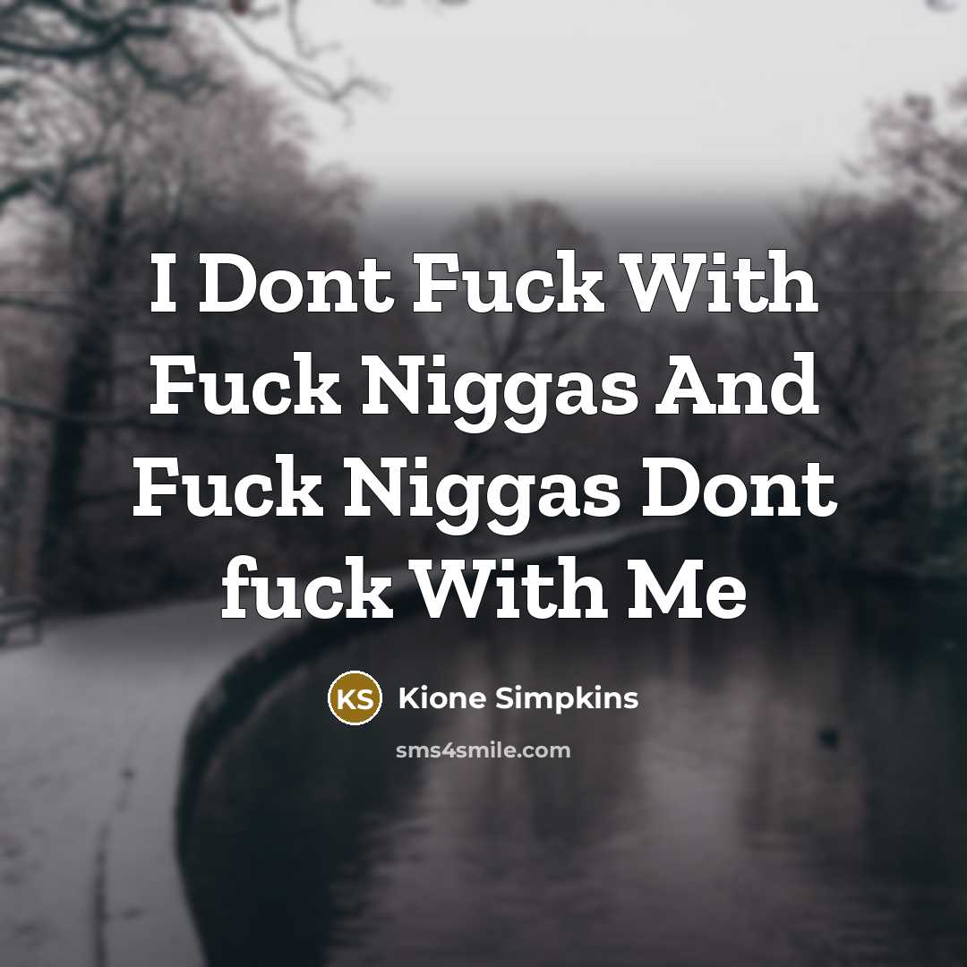 “I Dont Fuck With Fuck Niggas And Fuck Niggas Dont…” quote by Kione Simpkins