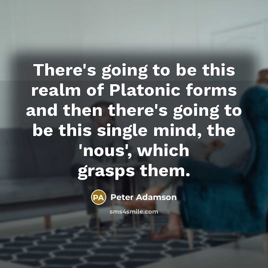 “There's going to be this realm of Platonic forms and…” quote by Peter Adamson