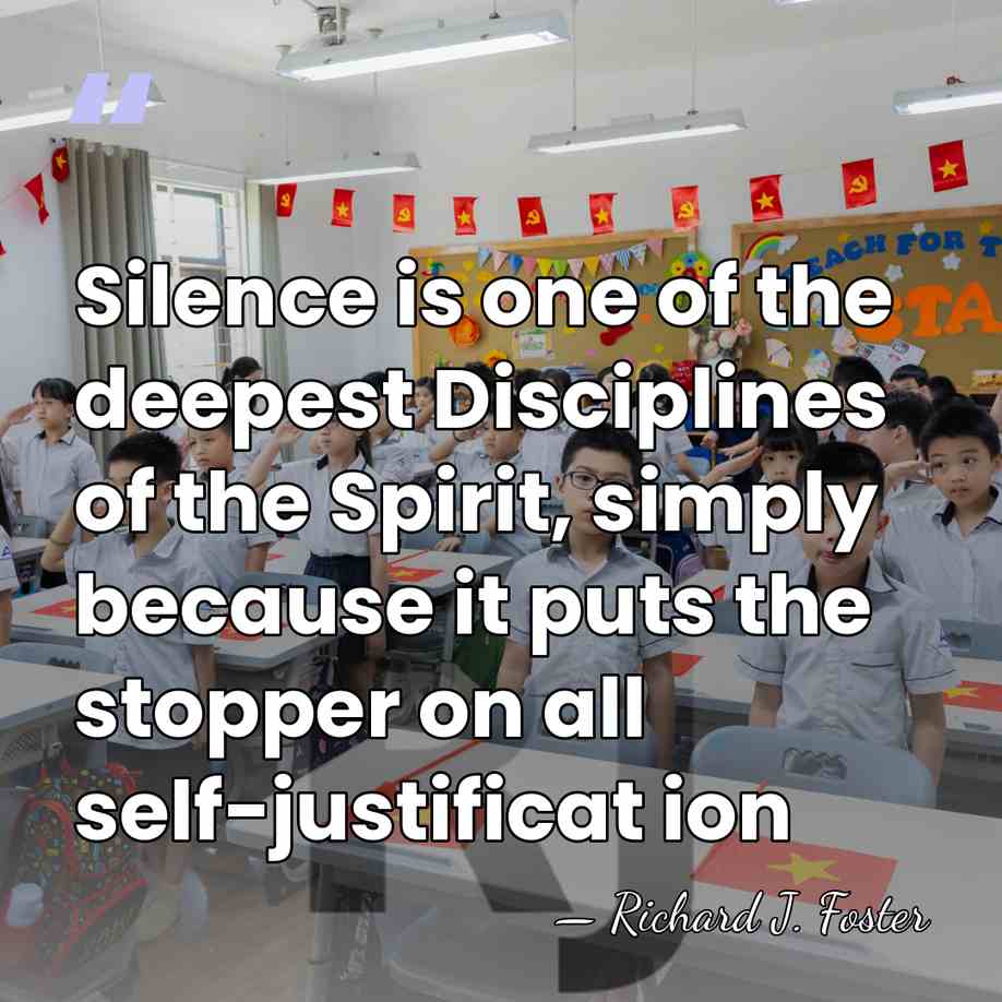 Silence is one of the deepest Disciplines of the Spirit, simply because&hellip; - Richard J. Foster