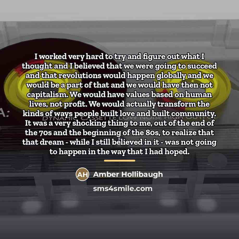 “I worked very hard to try and figure out what…” quote by Amber Hollibaugh