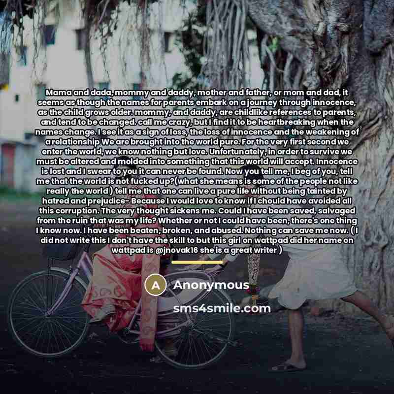 “Mama and dada, mommy and daddy, mother and father, or…” quote by Anonymous