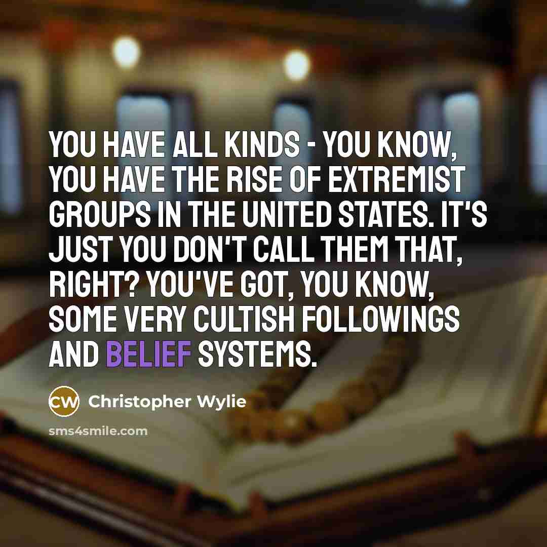 “You have all kinds - you know, you have the…” quote by Christopher Wylie