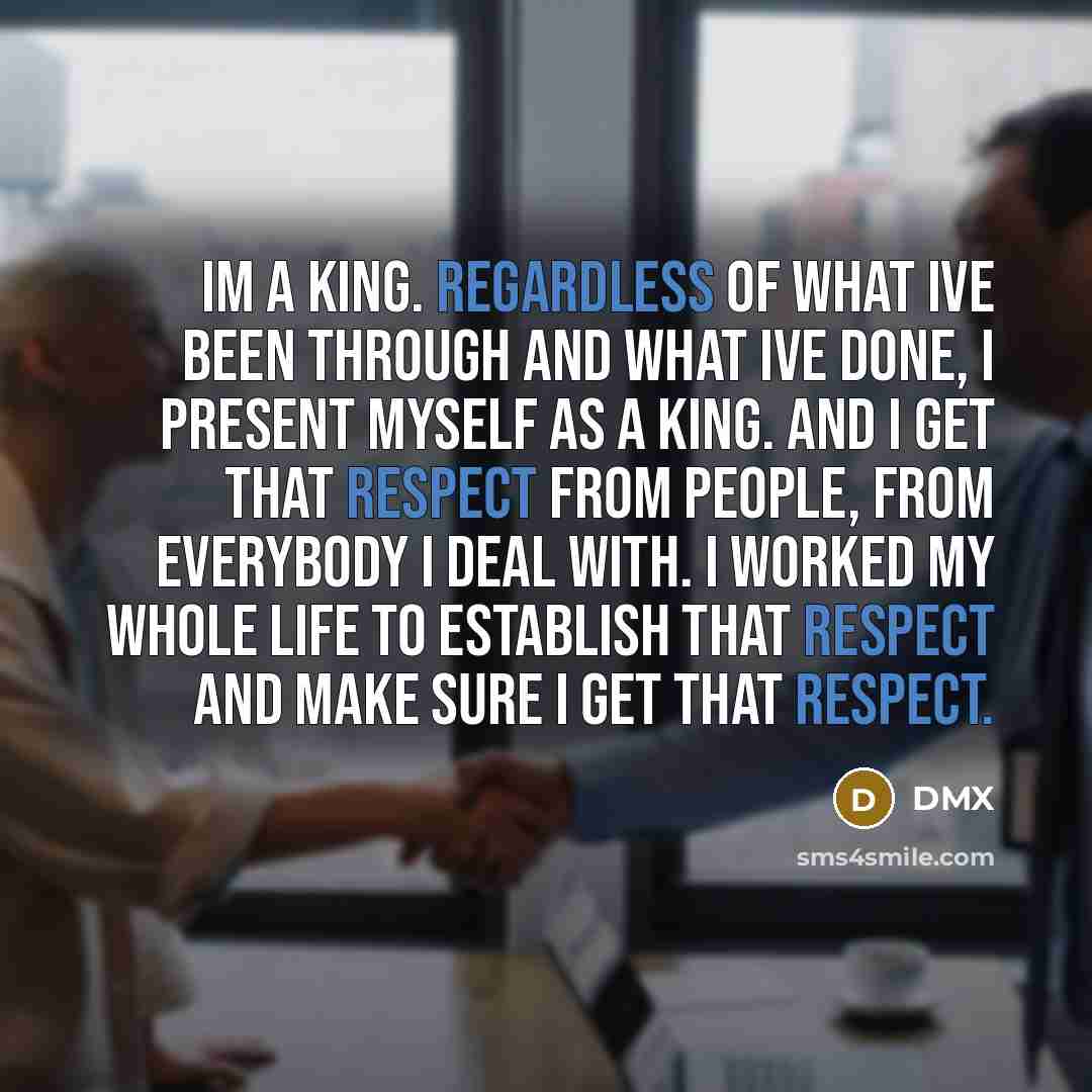 “Im a King. Regardless of what Ive been through and…” quote by DMX