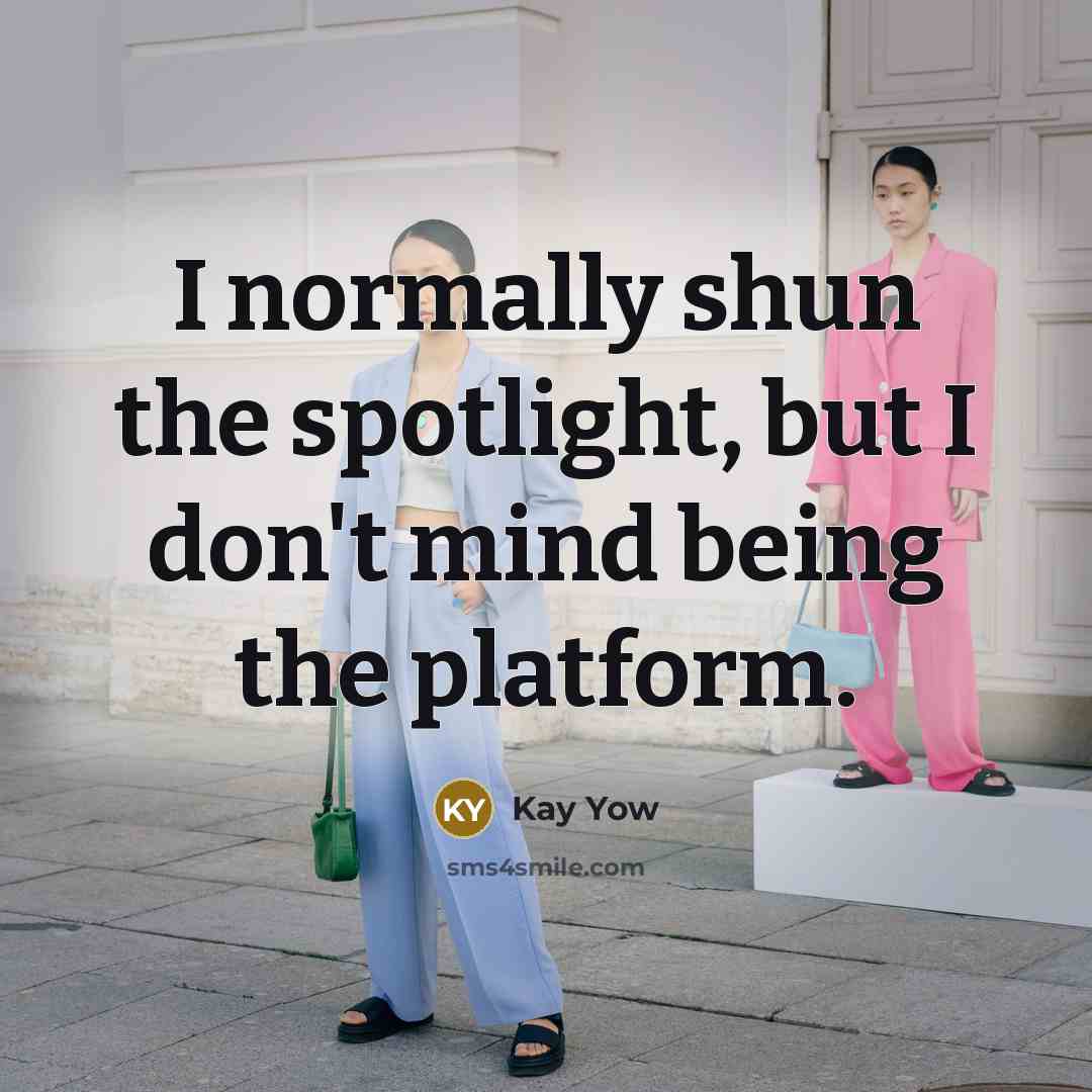 “I normally shun the spotlight, but I don't mind being…” quote by Kay Yow