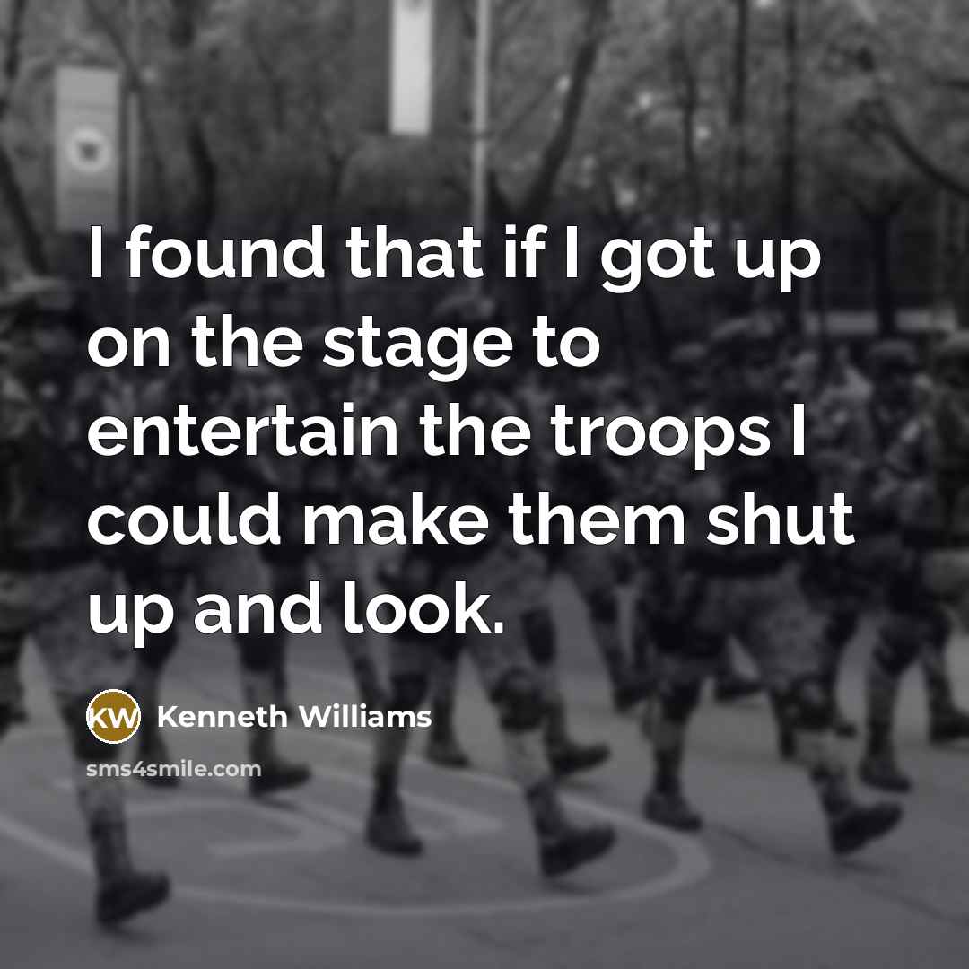 “I found that if I got up on the stage…” quote by Kenneth Williams