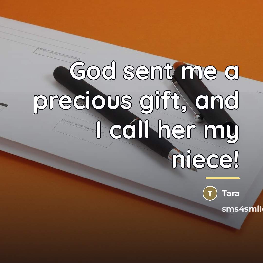 “God sent me a precious gift, and I call her…” quote by Tara