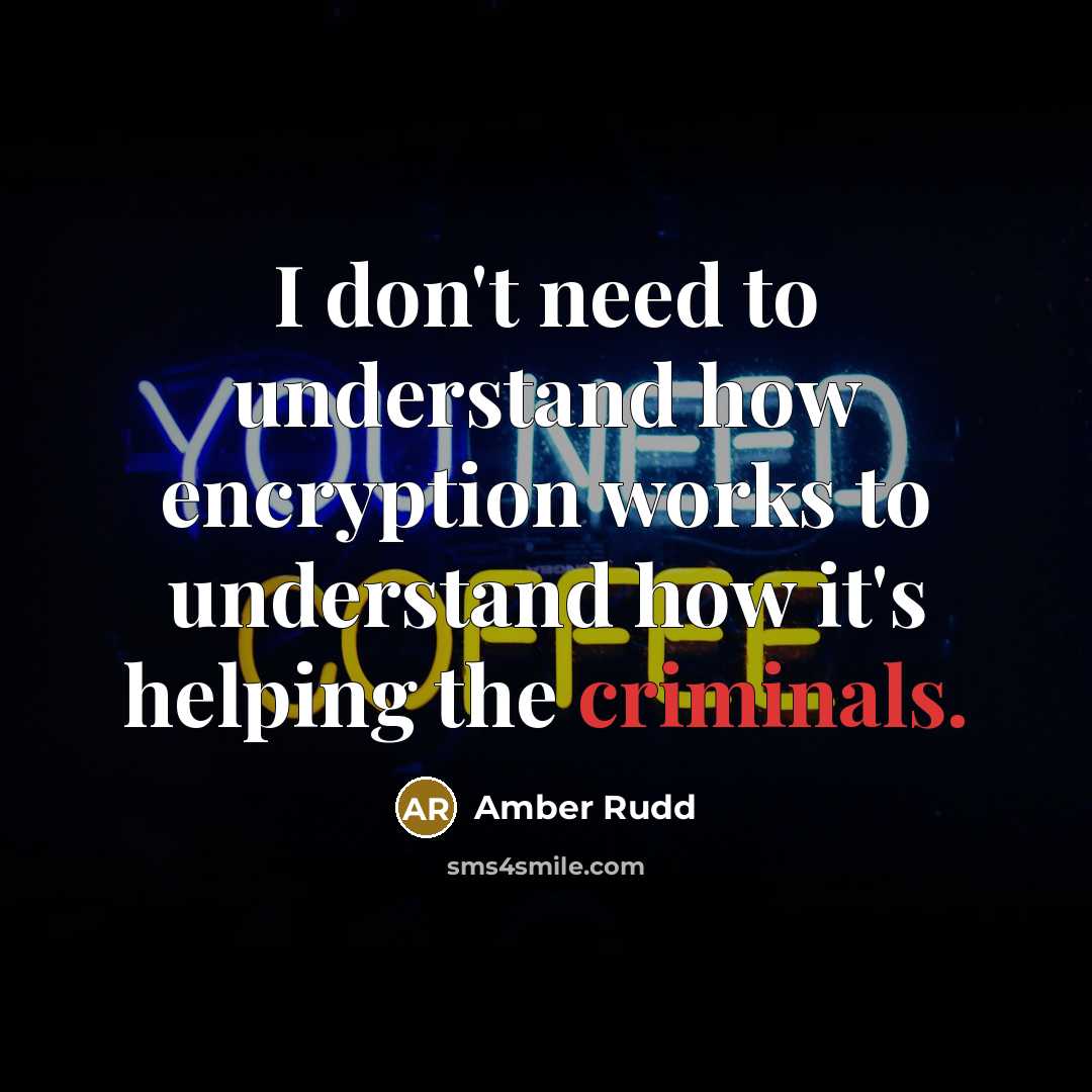 “I don't need to understand how encryption works to understand how it's helping the criminals.” quote by Amber Rudd