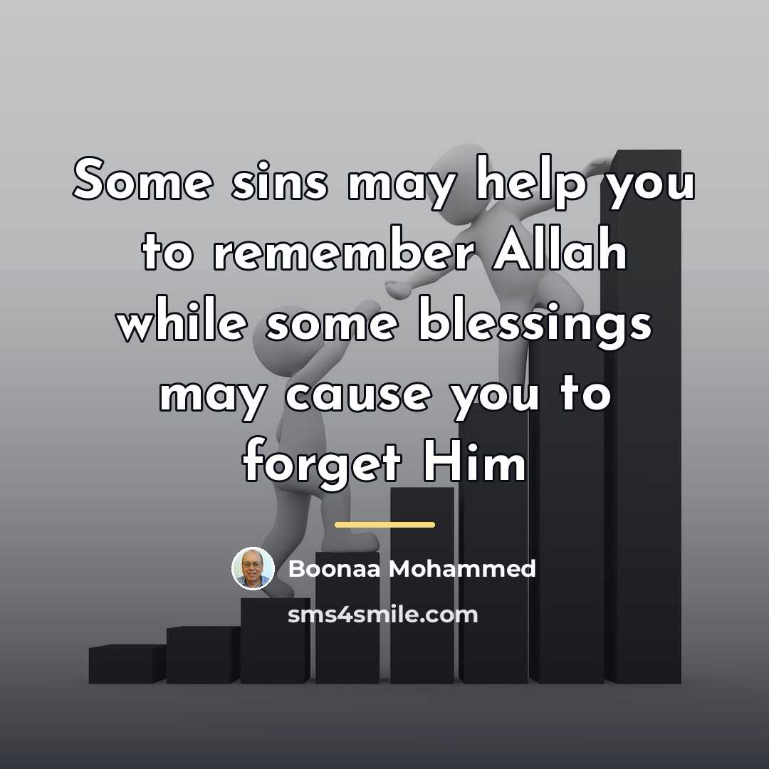 “Some sins may help you to remember Allah while some…” quote by Boonaa Mohammed