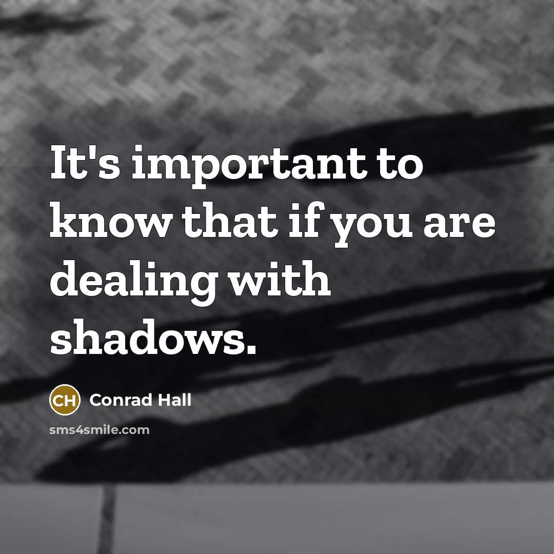 “It's important to know that if you are dealing with…” quote by Conrad Hall