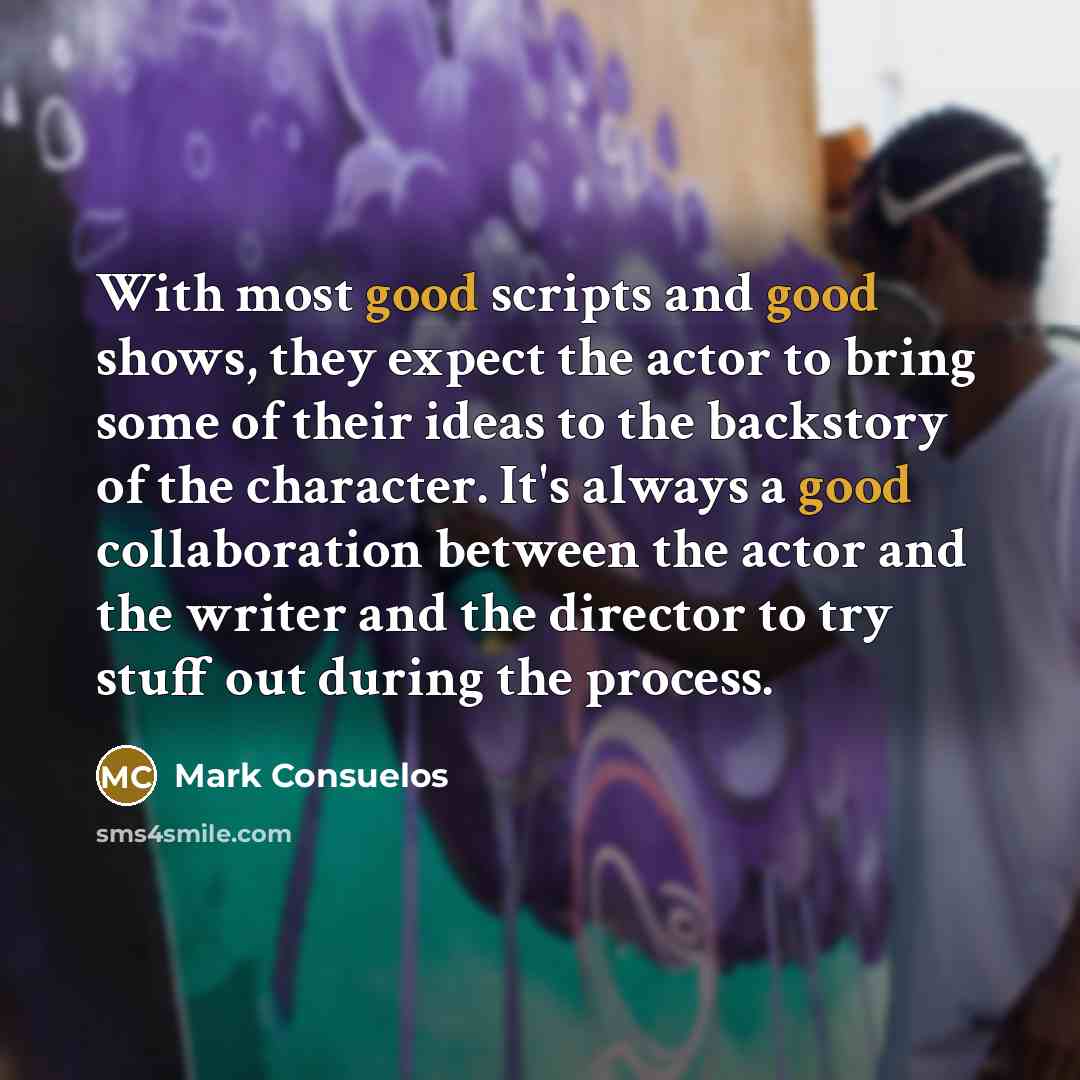 “With most good scripts and good shows, they expect the…” quote by Mark Consuelos