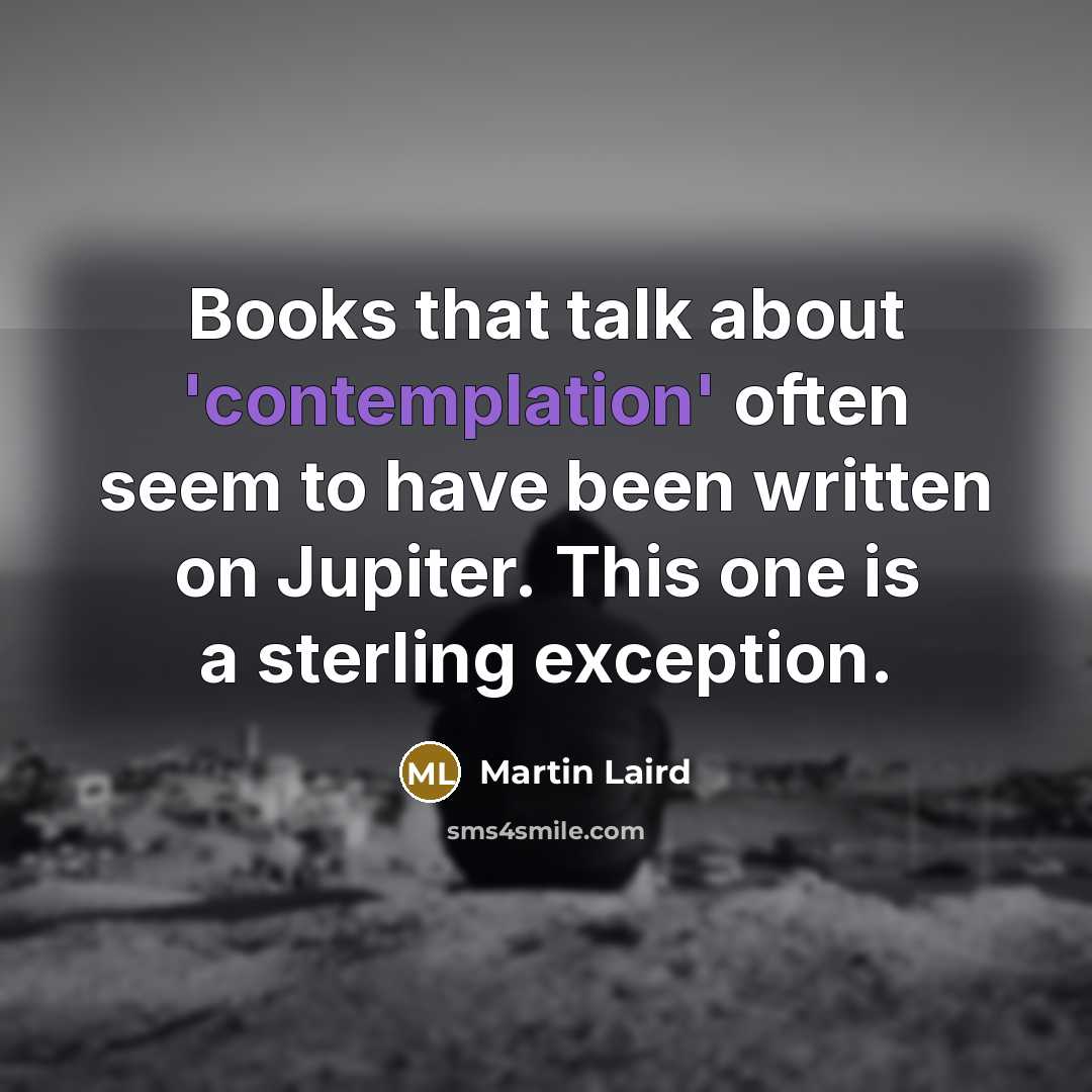 “Books that talk about 'contemplation' often seem to have been…” quote by Martin Laird