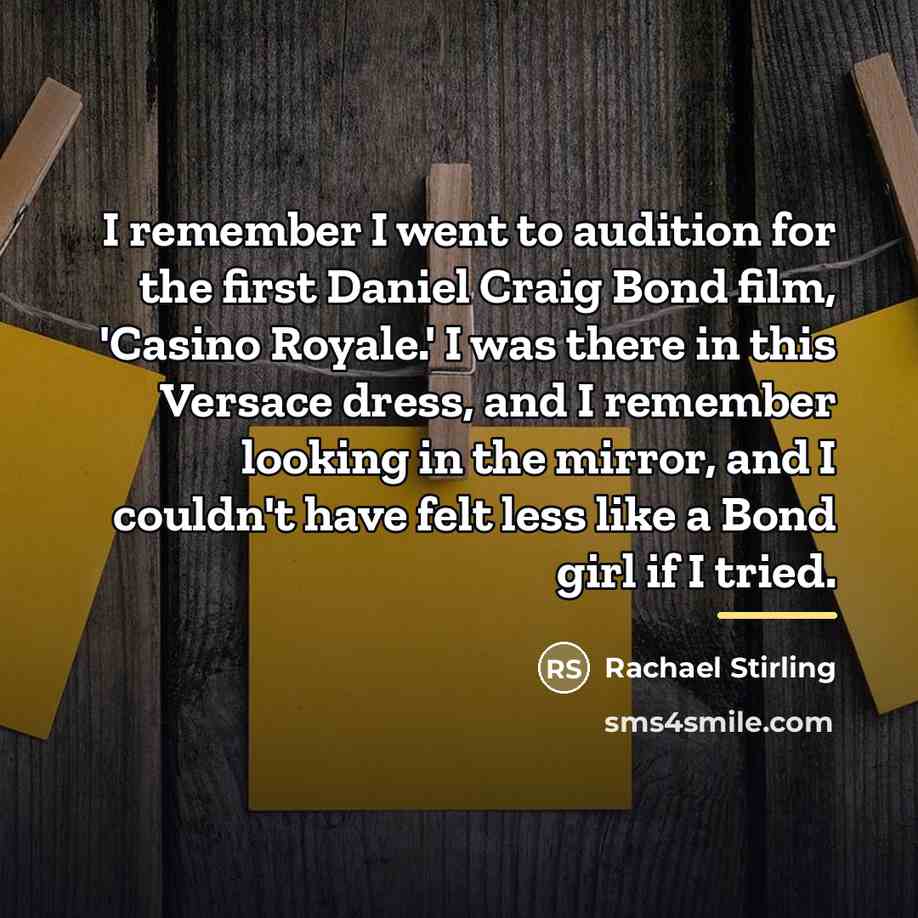 “I remember I went to audition for the first Daniel…” quote by Rachael Stirling