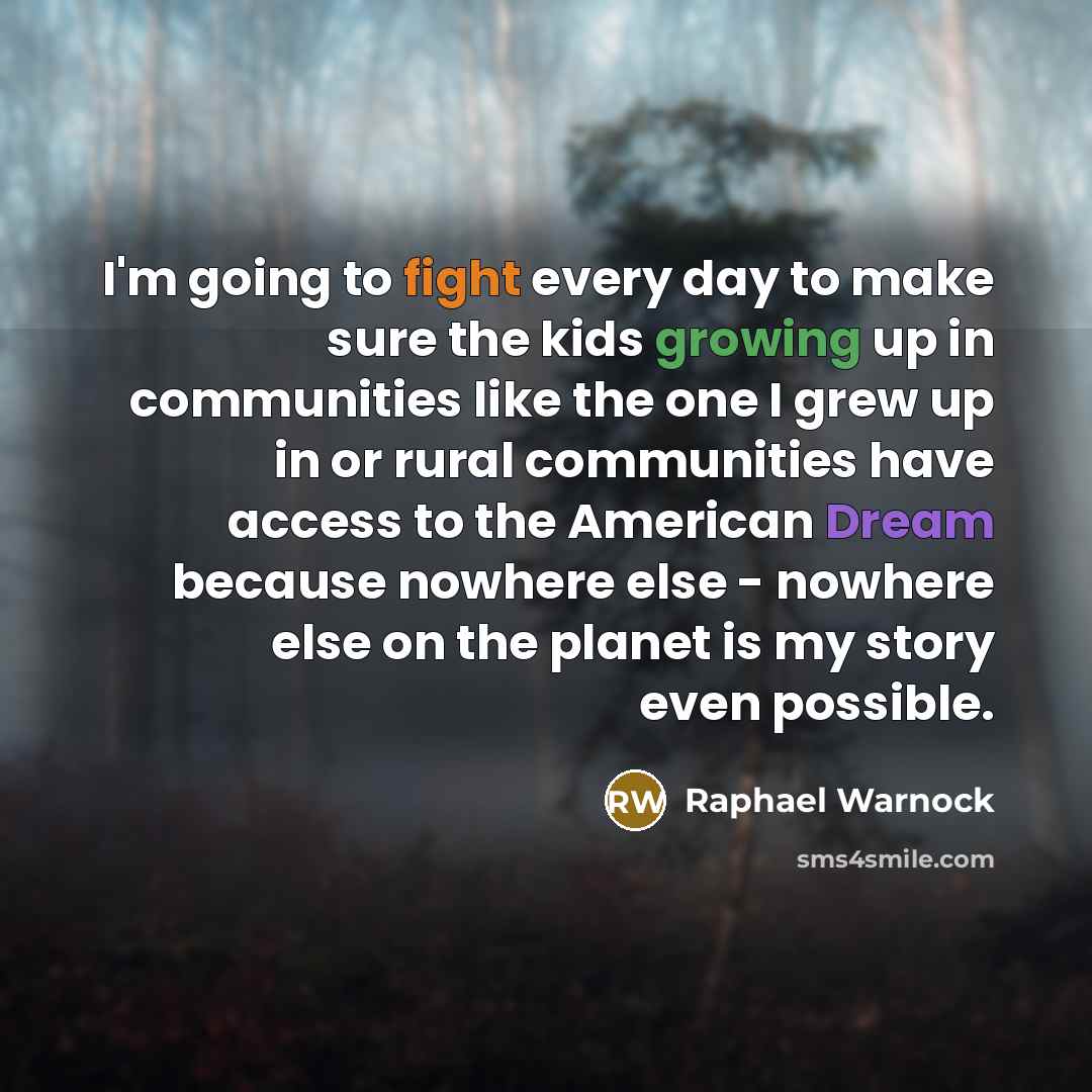 “I'm going to fight every day to make sure the…” quote by Raphael Warnock