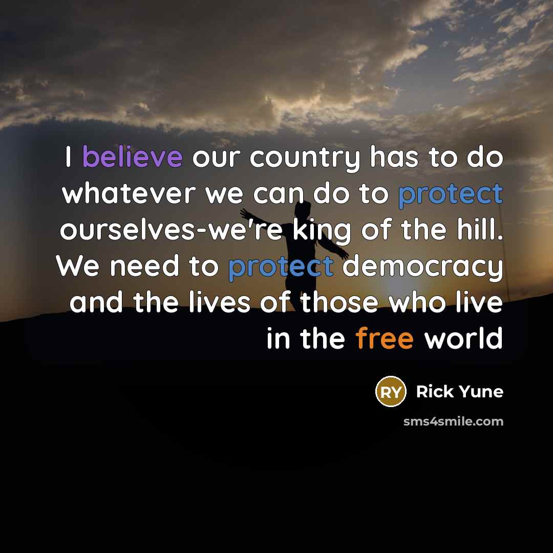 “I believe our country has to do whatever we can…” quote by Rick Yune