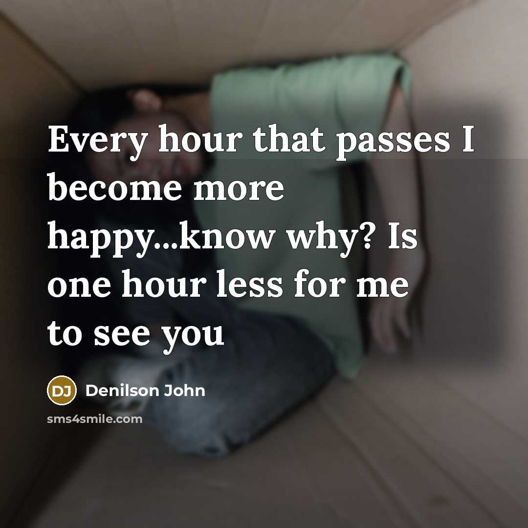 “Every hour that passes I become more happy...know why? Is…” quote by Denilson John