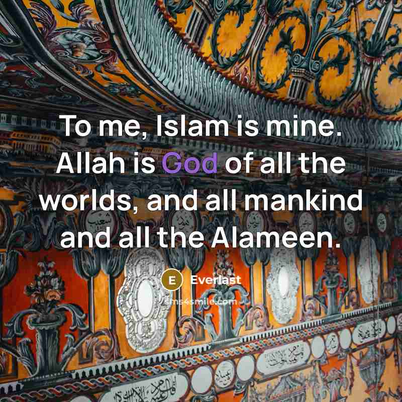 “To me, Islam is mine. Allah is God of all…” quote by Everlast