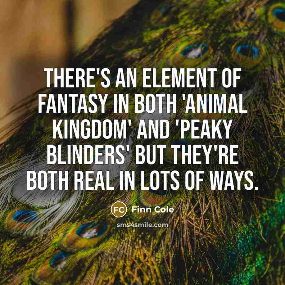 “There's an element of fantasy in both 'Animal Kingdom' and…” quote by Finn Cole