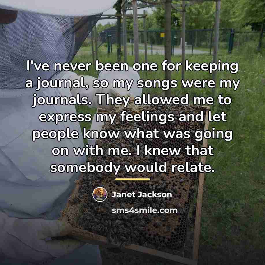 “I've never been one for keeping a journal, so my…” quote by Janet Jackson