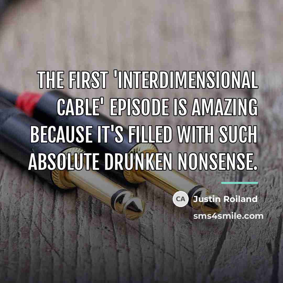 “The first 'Interdimensional Cable' episode is amazing because it's filled…” quote by Justin Roiland