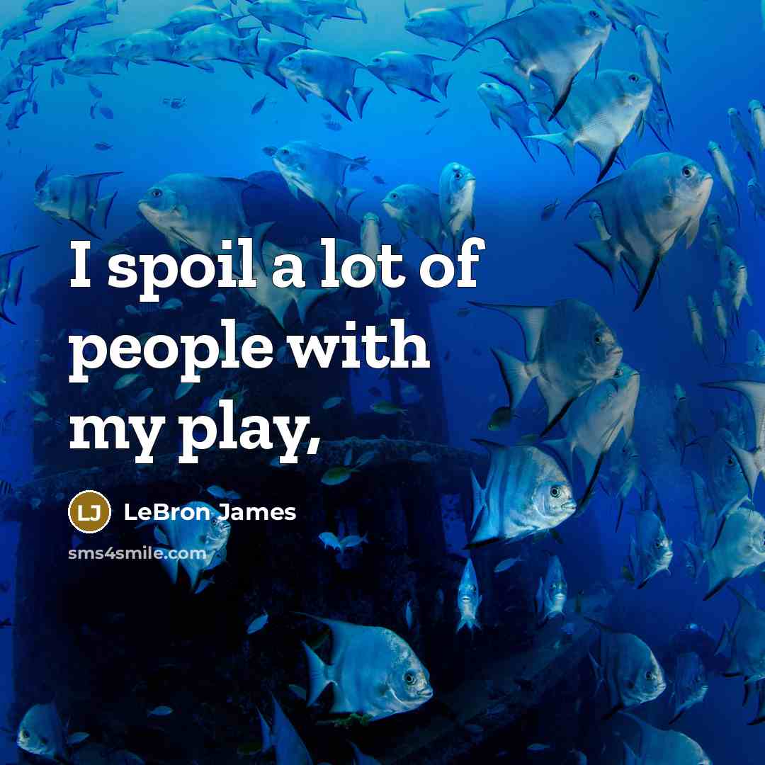 “I spoil a lot of people with my play,…” quote by LeBron James