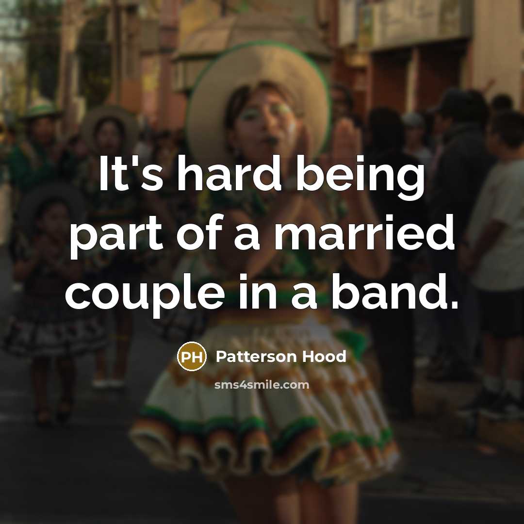 “It's hard being part of a married couple in a…” quote by Patterson Hood