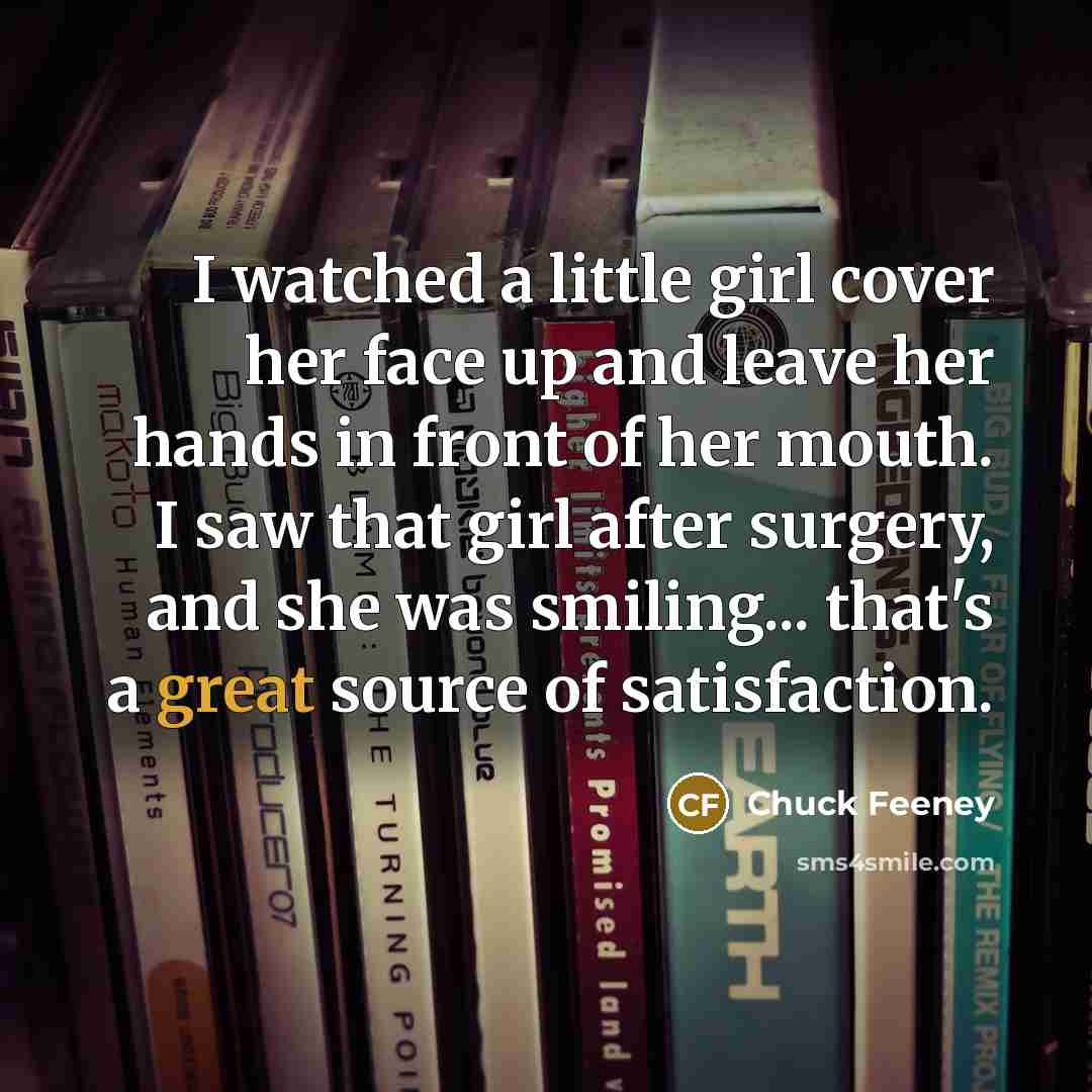 “I watched a little girl cover her face up and…” quote by Chuck Feeney