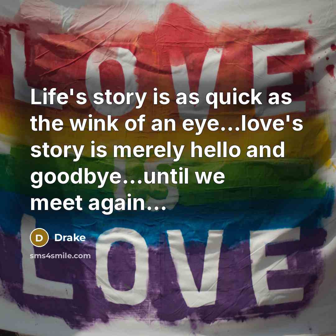 “Life's story is as quick as the wink of an…” quote by Drake