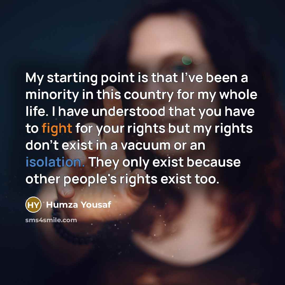 “My starting point is that I've been a minority in…” quote by Humza Yousaf