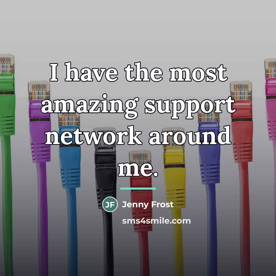 “I have the most amazing support network around me.…” quote by Jenny Frost