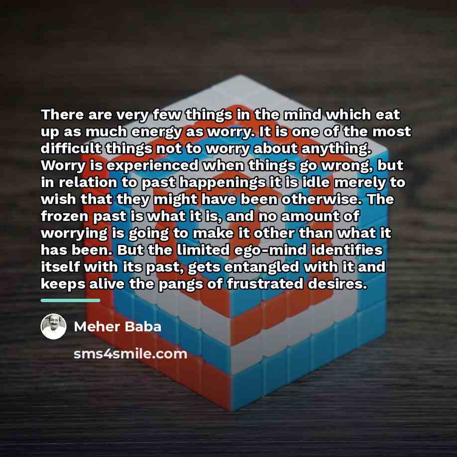 “There are very few things in the mind which eat…” quote by Meher Baba