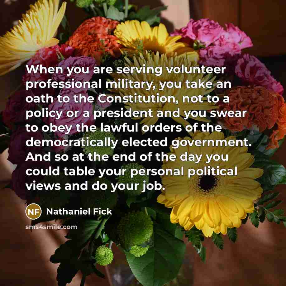 “When you are serving volunteer professional military, you take an…” quote by Nathaniel Fick