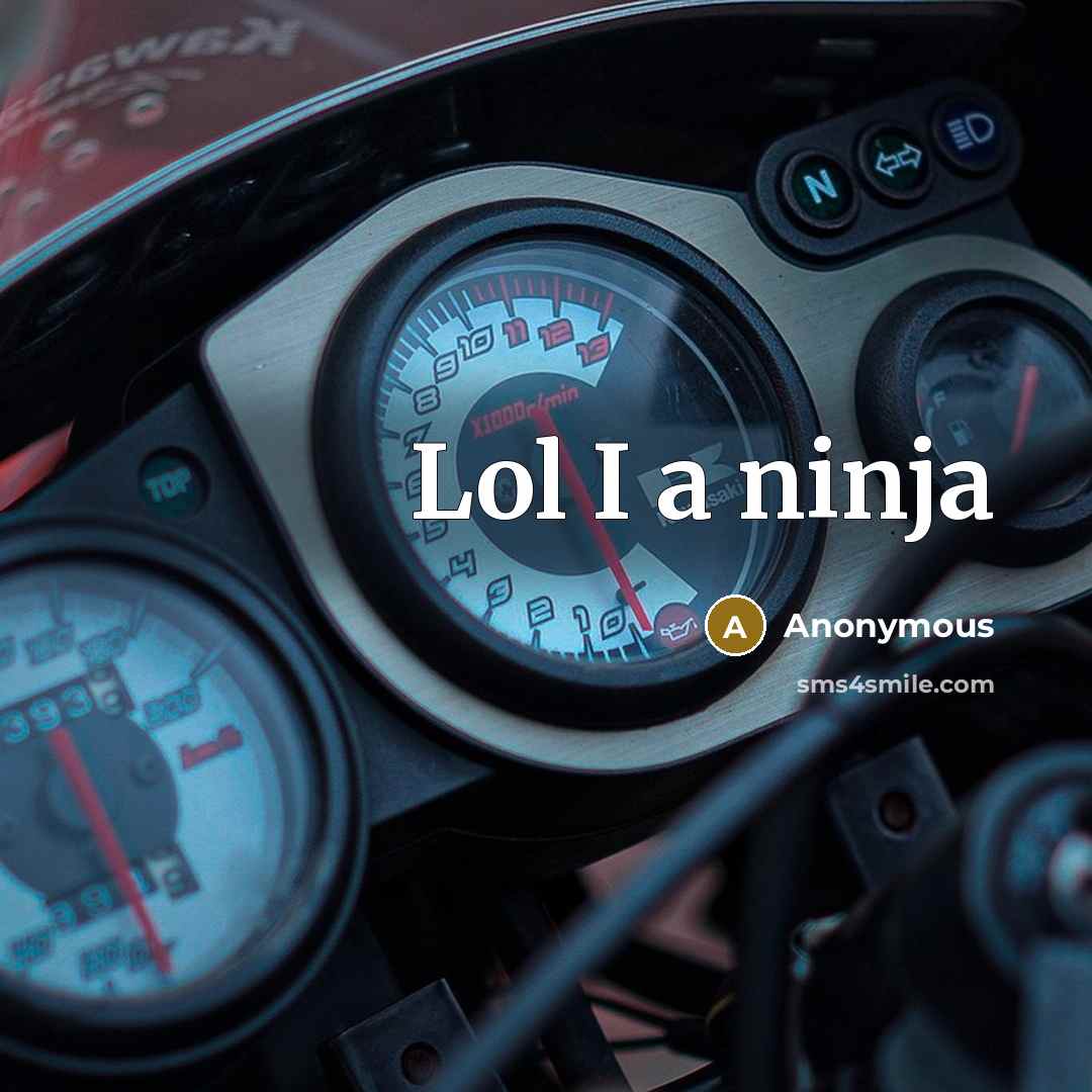 “Lol I a ninja” quote by Anonymous