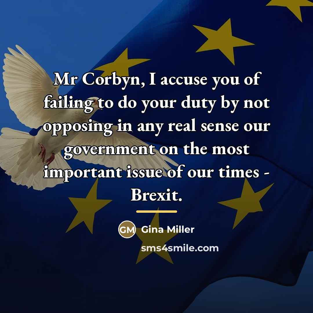 “Mr Corbyn, I accuse you of failing to do your…” quote by Gina Miller
