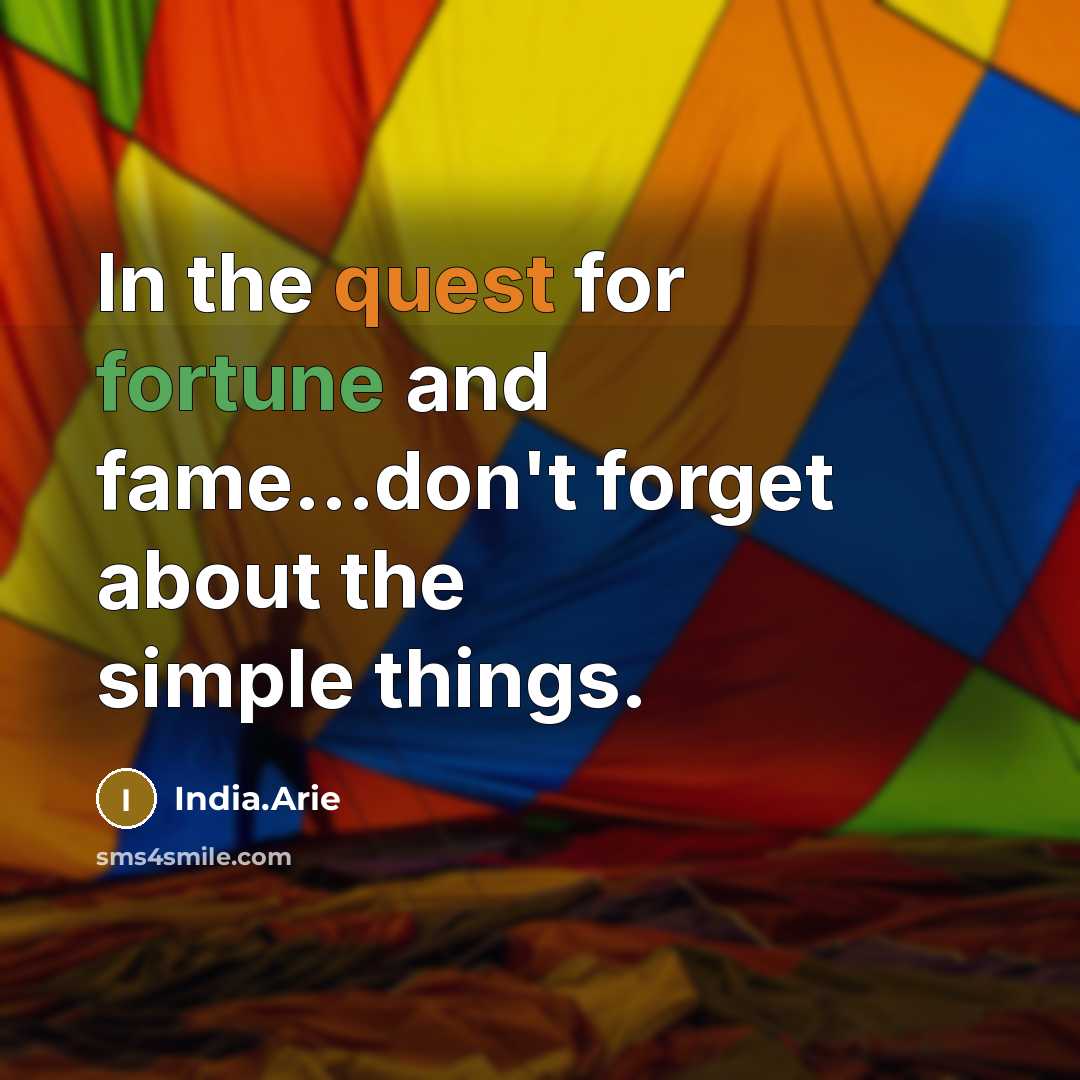 “In the quest for fortune and fame...don't forget about the…” quote by India.Arie