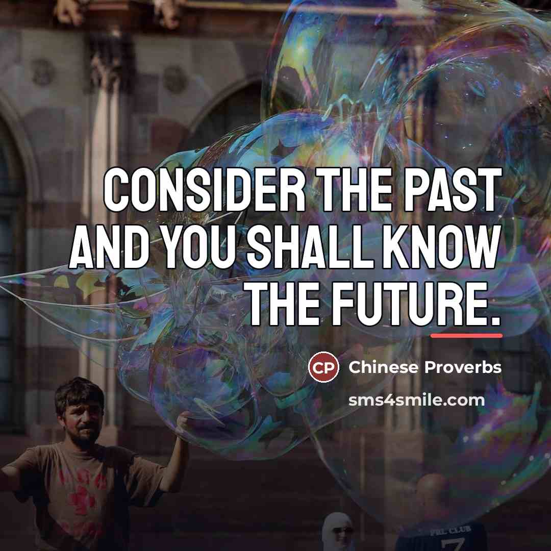 “Consider the past and you shall know the future.…” quote by Chinese Proverbs