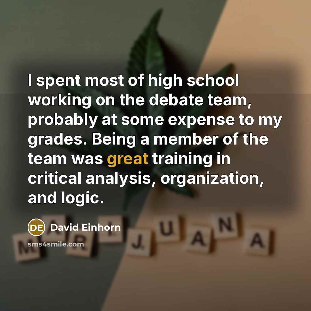 “I spent most of high school working on the debate…” quote by David Einhorn