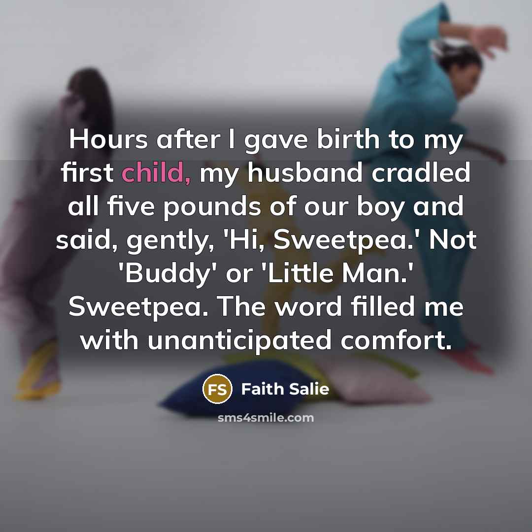 “Hours after I gave birth to my first child, my…” quote by Faith Salie