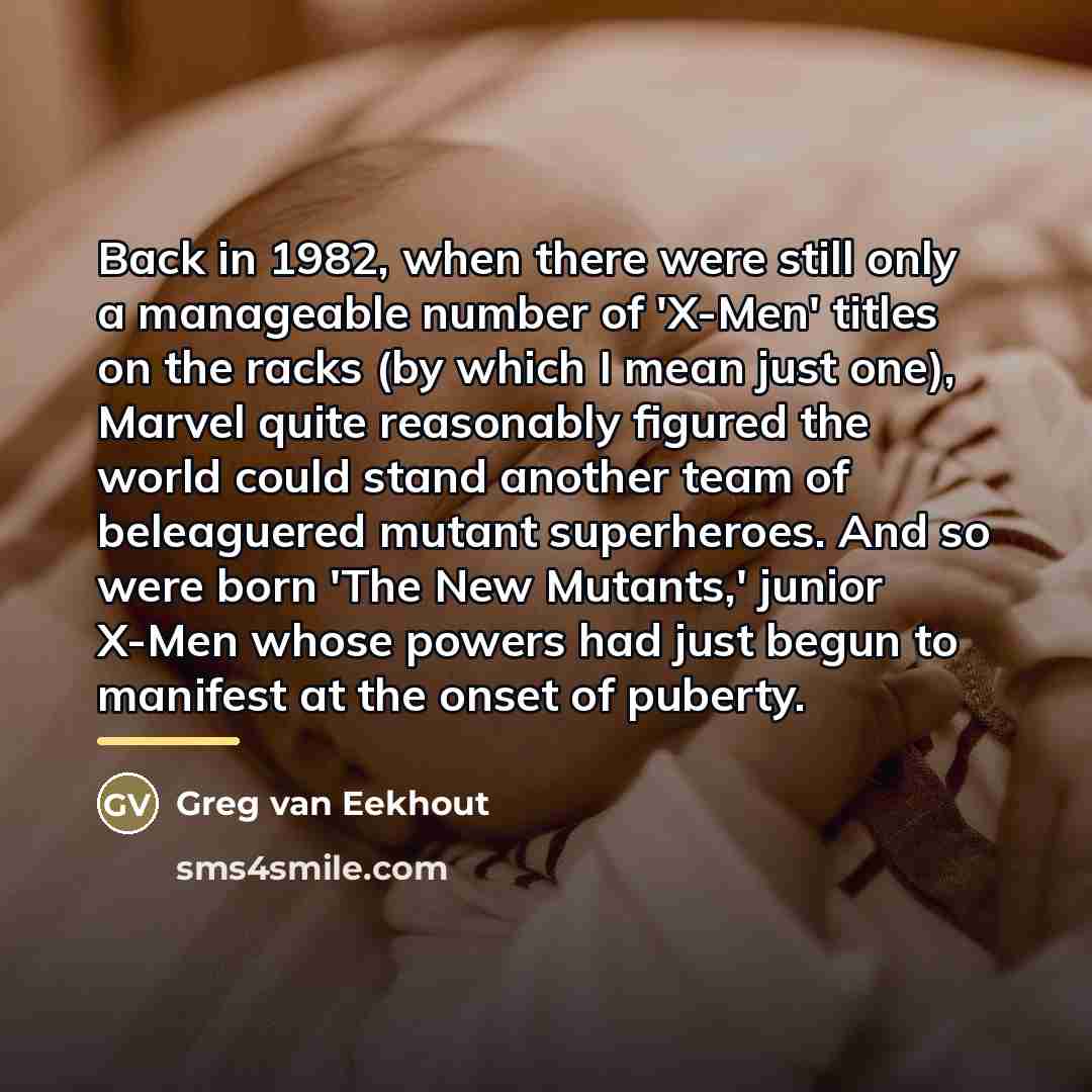 “Back in 1982, when there were still only a manageable…” quote by Greg van Eekhout