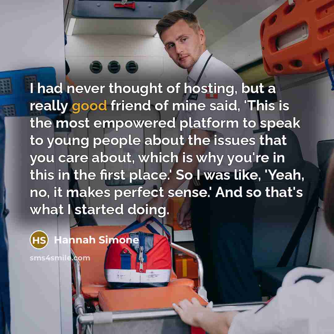 “I had never thought of hosting, but a really good…” quote by Hannah Simone