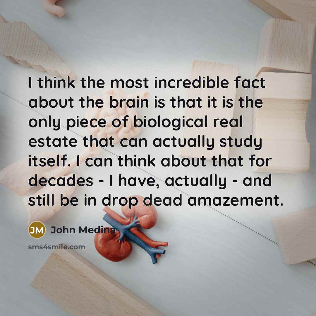 “I think the most incredible fact about the brain is…” quote by John Medina