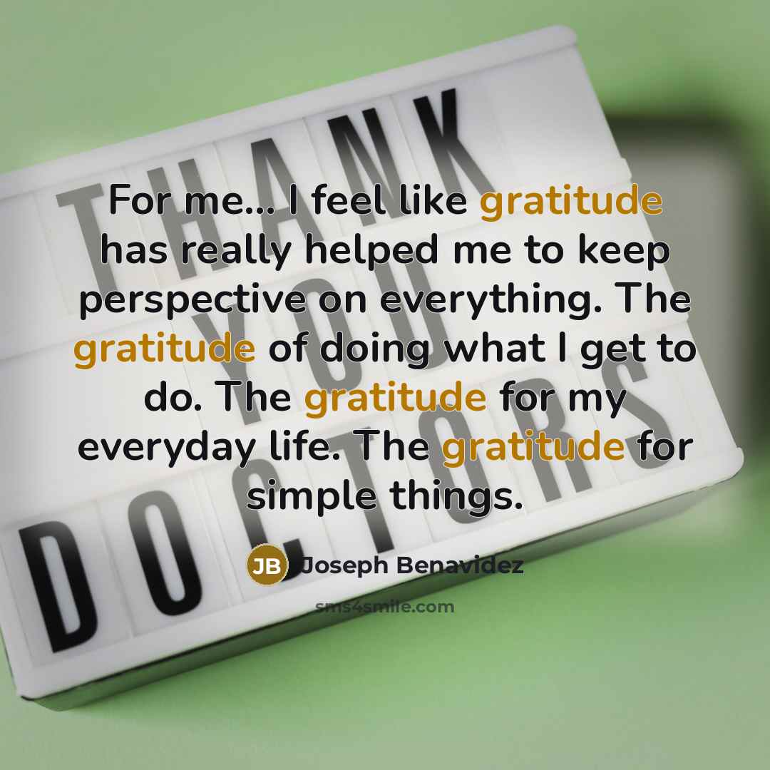 “For me... I feel like gratitude has really helped me…” quote by Joseph Benavidez