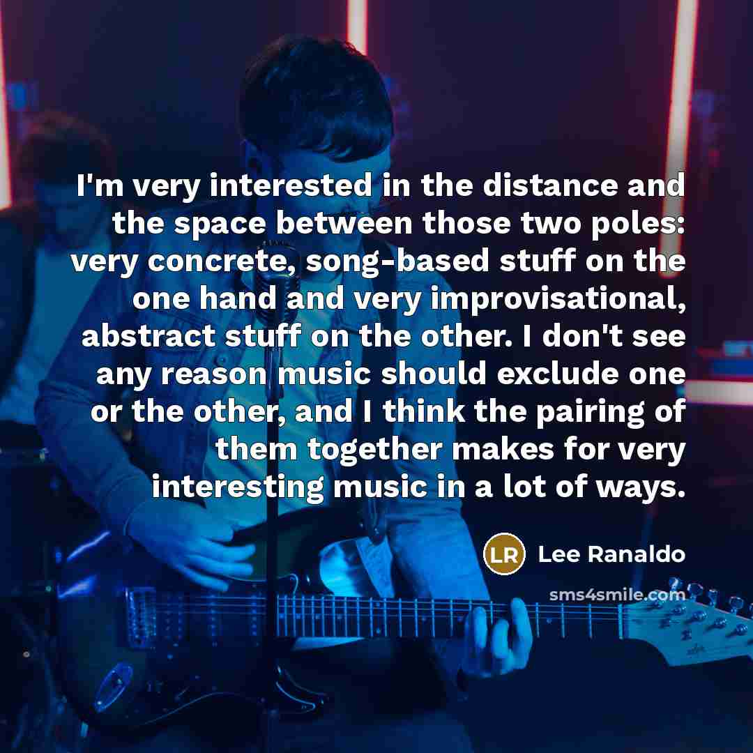 “I'm very interested in the distance and the space between…” quote by Lee Ranaldo