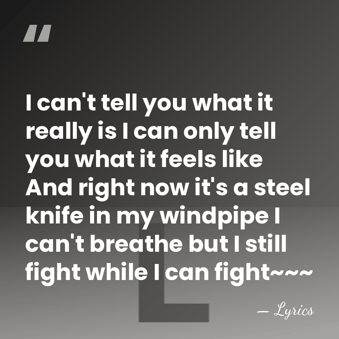 I can't tell you what it really is I can only tell&hellip; - Lyrics