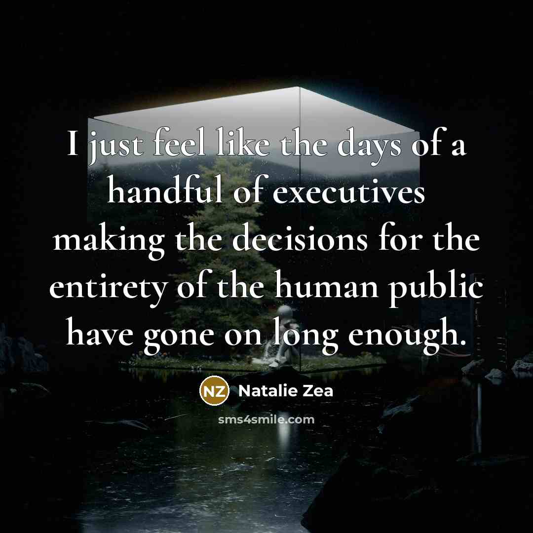“I just feel like the days of a handful of…” quote by Natalie Zea