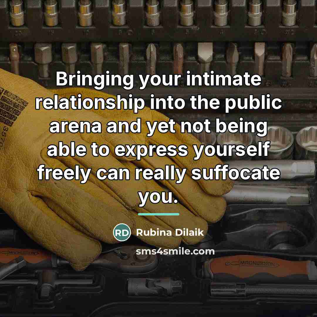 “Bringing your intimate relationship into the public arena and yet…” quote by Rubina Dilaik