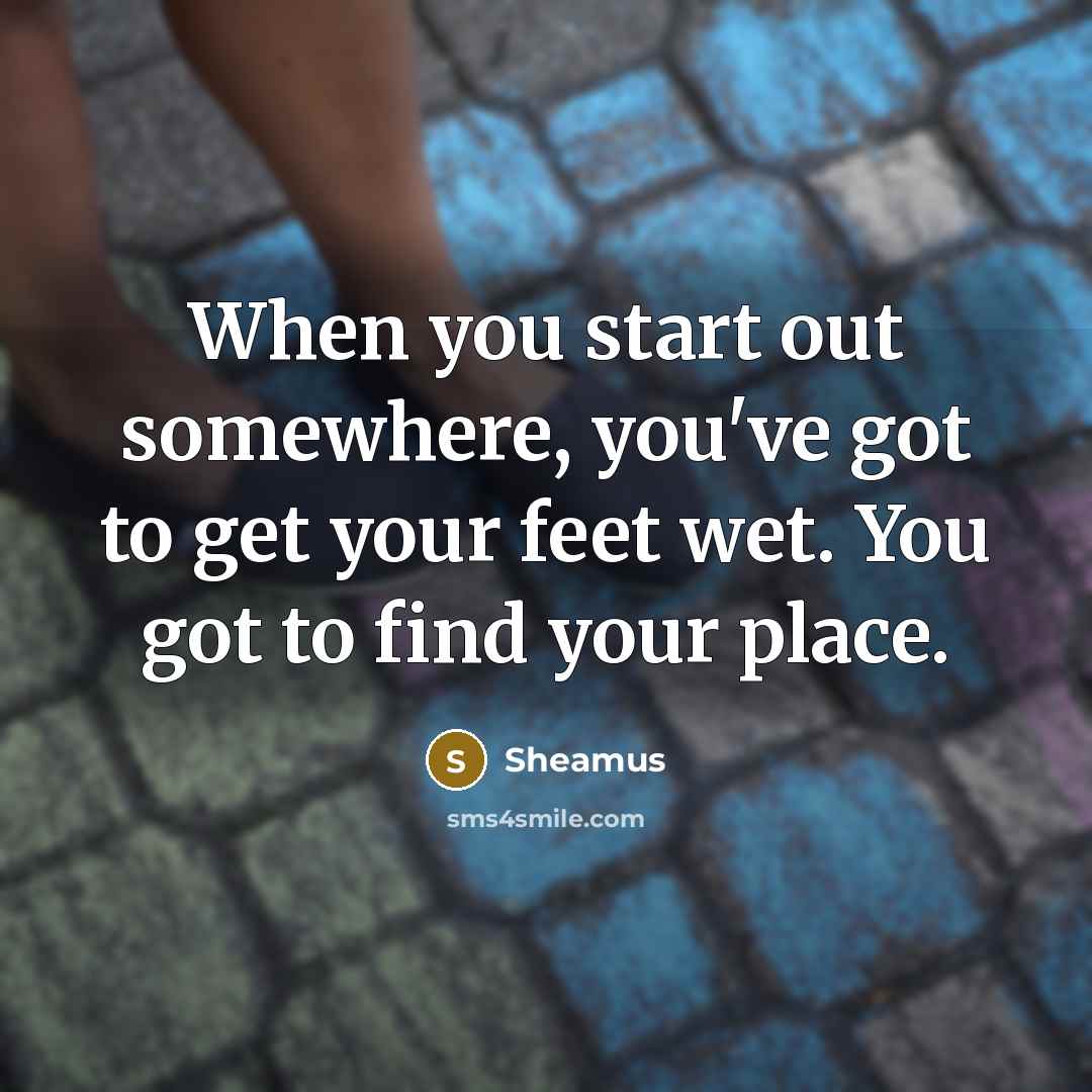 “When you start out somewhere, you've got to get your…” quote by Sheamus