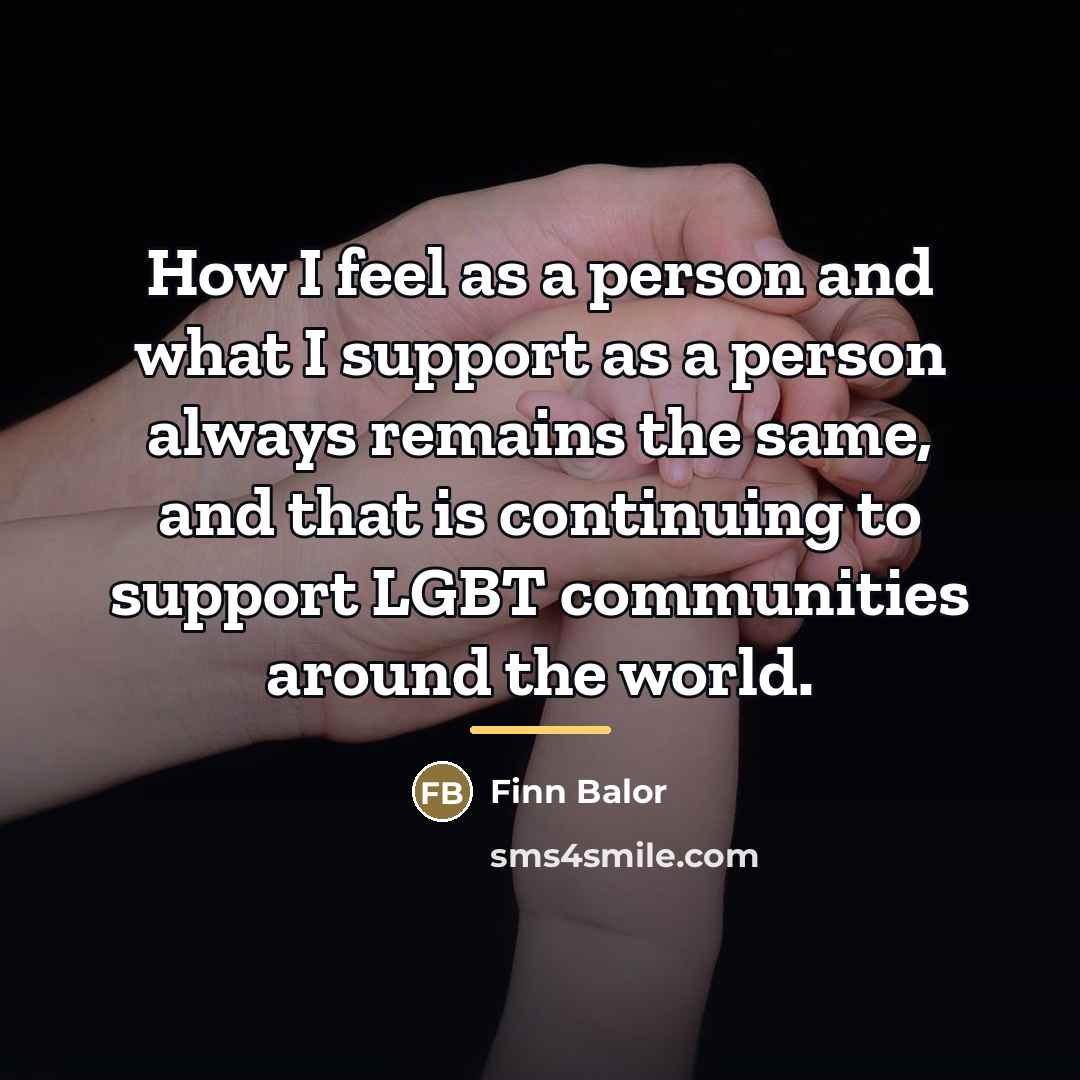 “How I feel as a person and what I support…” quote by Finn Balor