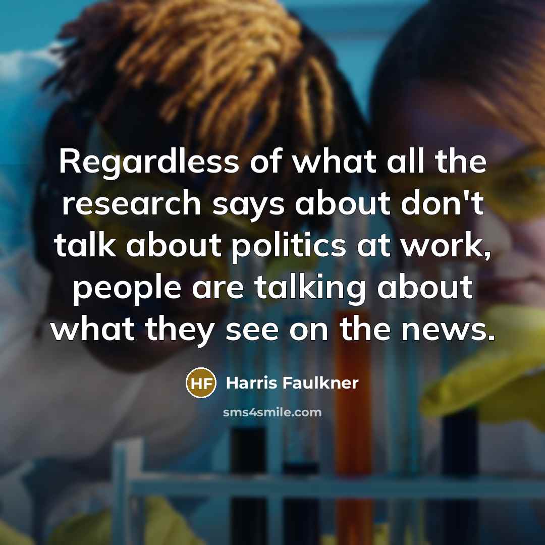 “Regardless of what all the research says about don't talk…” quote by Harris Faulkner