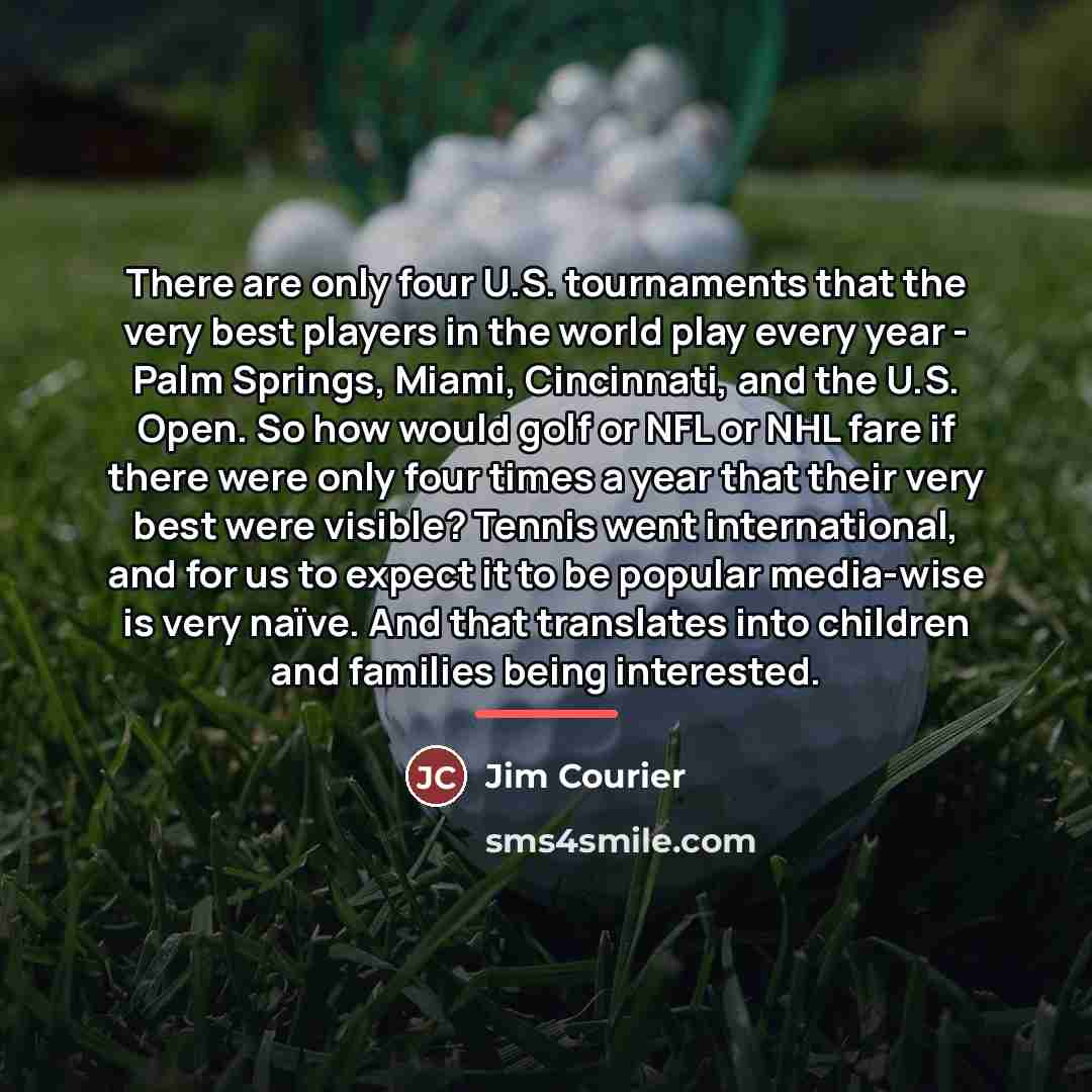 “There are only four U.S. tournaments that the very best…” quote by Jim Courier